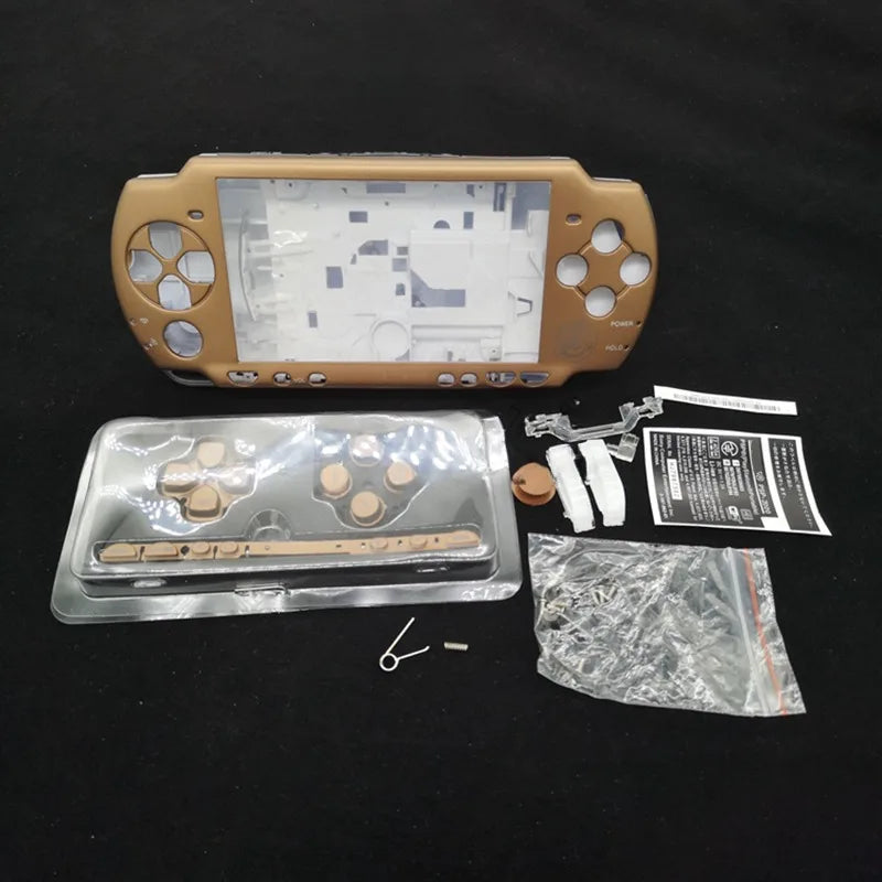 1SET For PSP 2000 Full Housing Shell Cover Case with Button Kit Replacement Label Sticker Top Bottom Faceplate for PSP2000 Game