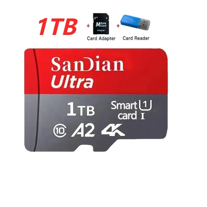 High Capcity Memory SD Card 512GB 256GB Micro TF Flash Card 1TB 2TB Rugged Memory Card Class10 Fast SD Cards For Phone PC Tablet
