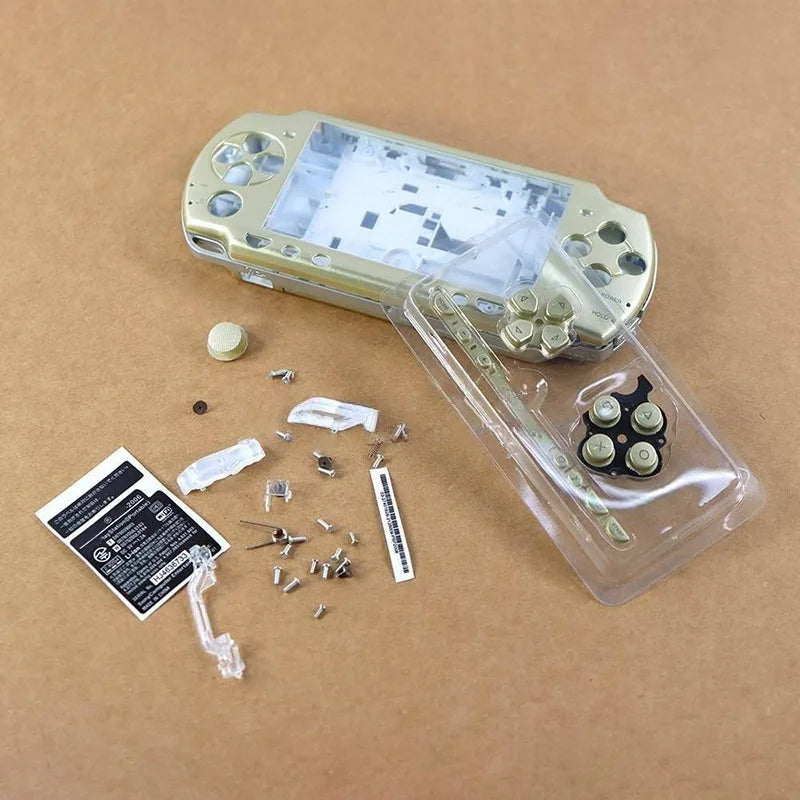1SET For PSP 2000 Full Housing Shell Cover Case with Button Kit Replacement Label Sticker Top Bottom Faceplate for PSP2000 Game