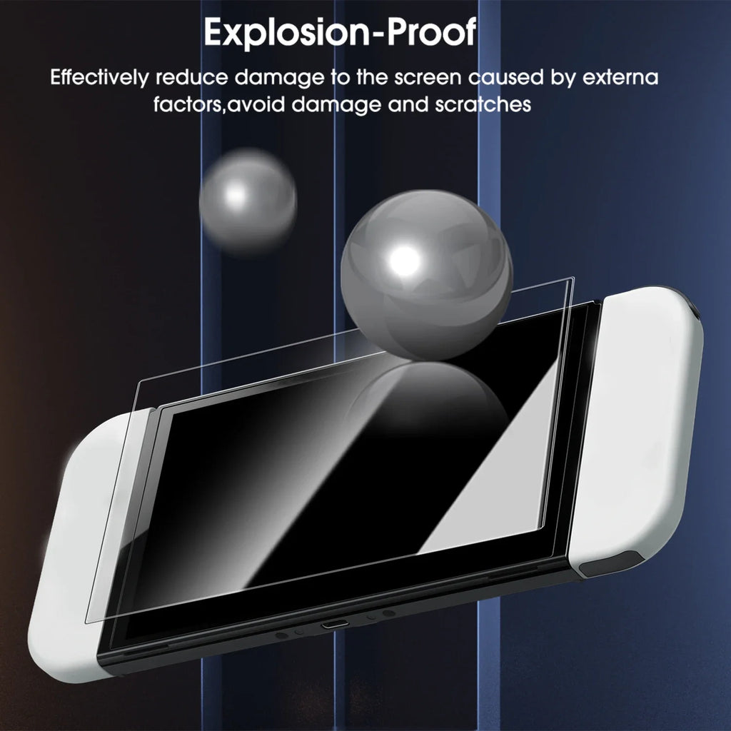 Tempered Glass Screen Protector for Switch/Switch OLED/Switch 2 Anti-scratch Tempered Film with Easy Install Kit for Switch2 NS2