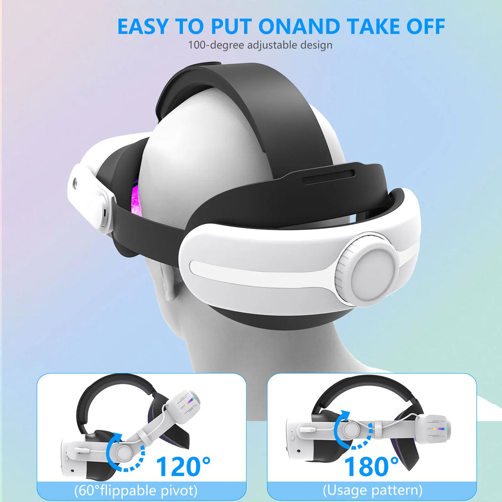 For Oculus Meta Quest 3/3s Head Strap Accessories Enhanced Comfort Support Reduce Strain for Extended Gaming Sessions