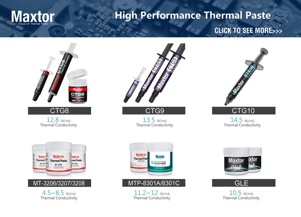 12.8W/mk Maxtor CTG8 AMD Intel Processor CPU GPU Cooler Cooling Fan Thermal Grease Thermal Paste Cpu Heatsink Plaster
