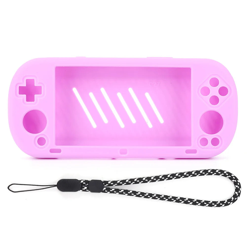 Hard EVA Carrying Case for Trimui Smart Pro Handheld Game Console Silicone Protective Case Storage Bag with Tempered Glass Film