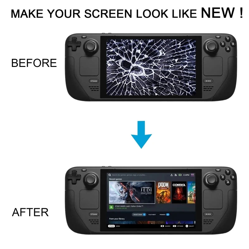 7'' LCD Screen For Steam Deck 2022 Game Console 60Hz LCD Display with Digitizer Full Assembly Repair Accessories Spare Part