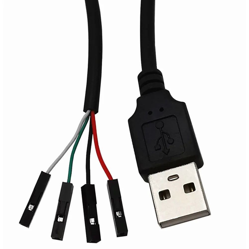 4*1Pin  Motherboard Female Header to USB 2.0 Male /Female Dupont Extender Cable 0.3m；