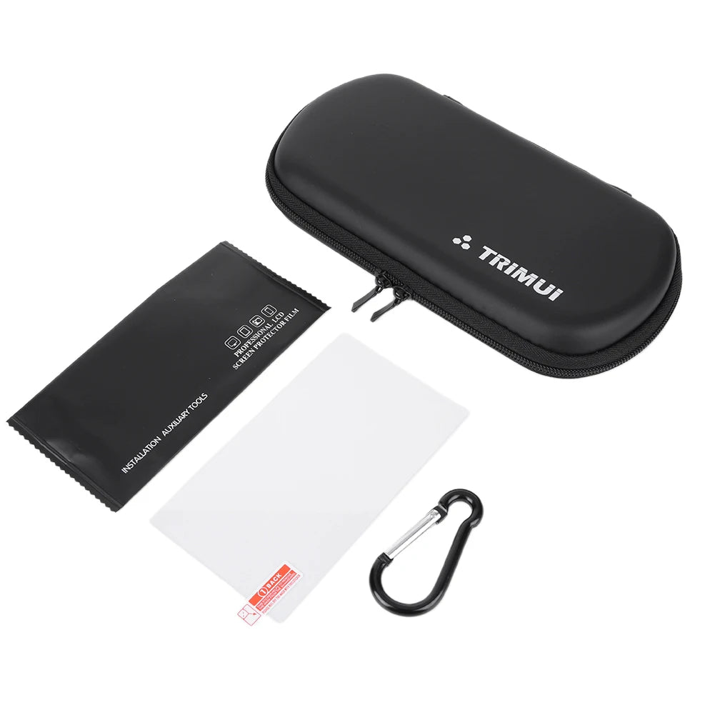 Hard EVA Carrying Case with Tempered Glass Film Handheld Game Console Case Waterproof for Trimui Smart Pro Handheld Game Console