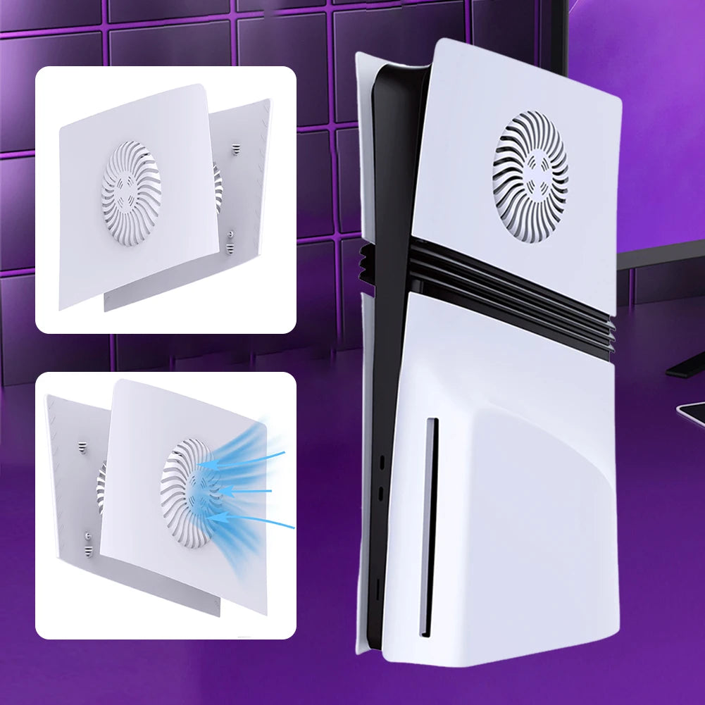 For PS5 Pro/PS5 Slim Console Faceplate with Cooling Vent For Playstation 5 Slim/Pro Replacement Face Plate Protective Shell