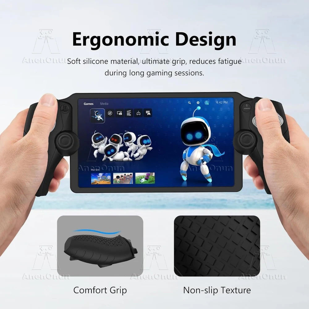 Silicone Case for PS Portal Full Cover Anti-fall Anti-scratch All-Round Protection Non-Slip Grip Durable Soft Shell Skin - Black