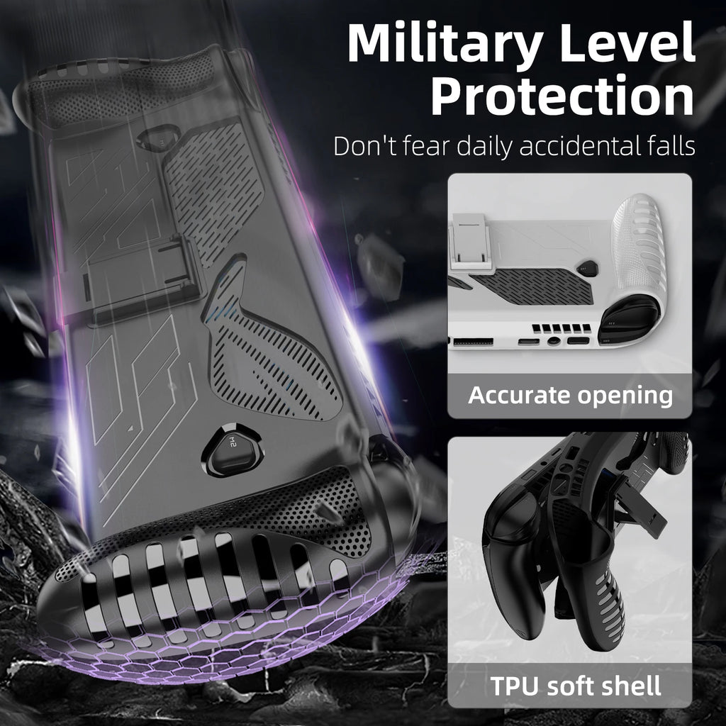 TPU Case for ROG Xbox Ally / Ally X Protective Cover Skin with Kickstand Shockproof Anti-Slip Gaming Console Shell Accessories