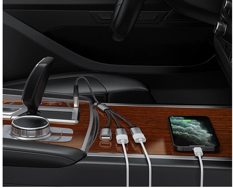 1 Male Plug To 2 3 Female Socket USB C Type-C OTG Extension Line Y Splitter Data Charging Cable Power Adapter Converter Splitter