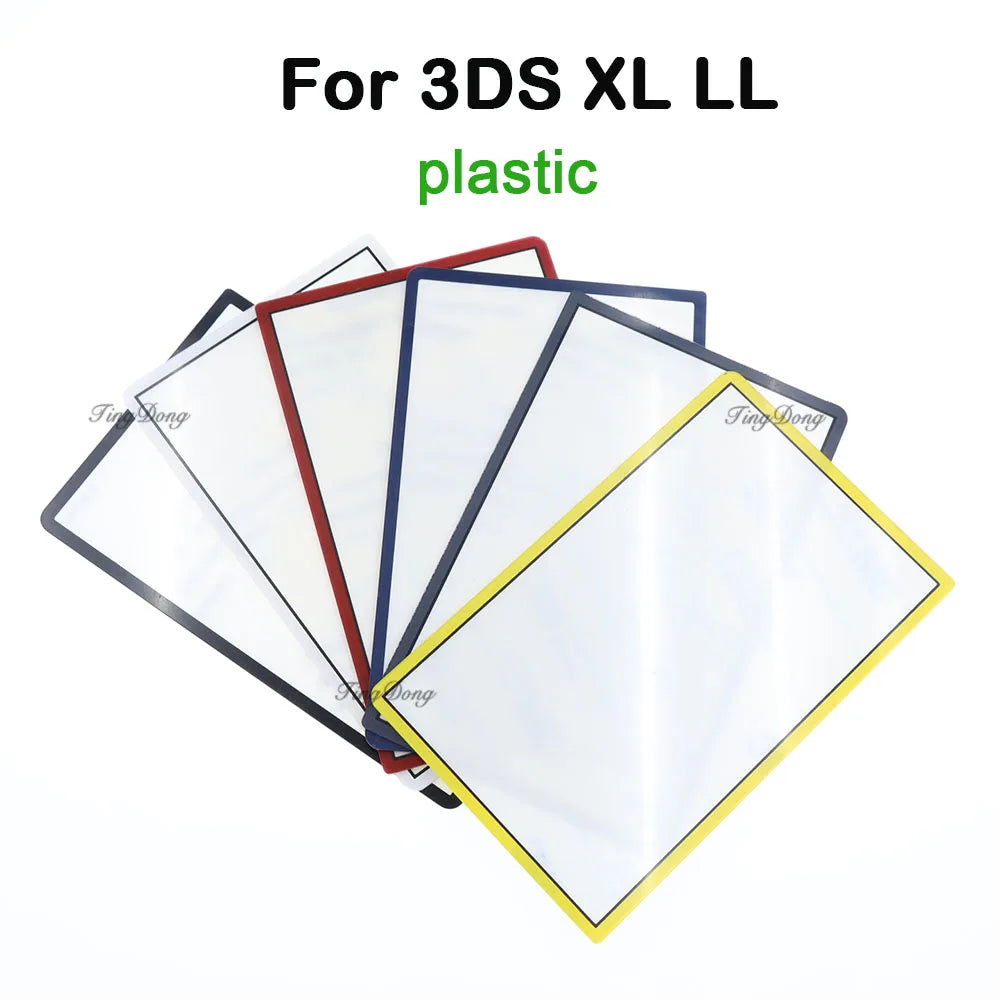 1PC Plastic or Glass Upper Front Top Screen Frame Lens LCD Screen protection Cover For 3DS XL LL New 3DSXL LL screen Lens