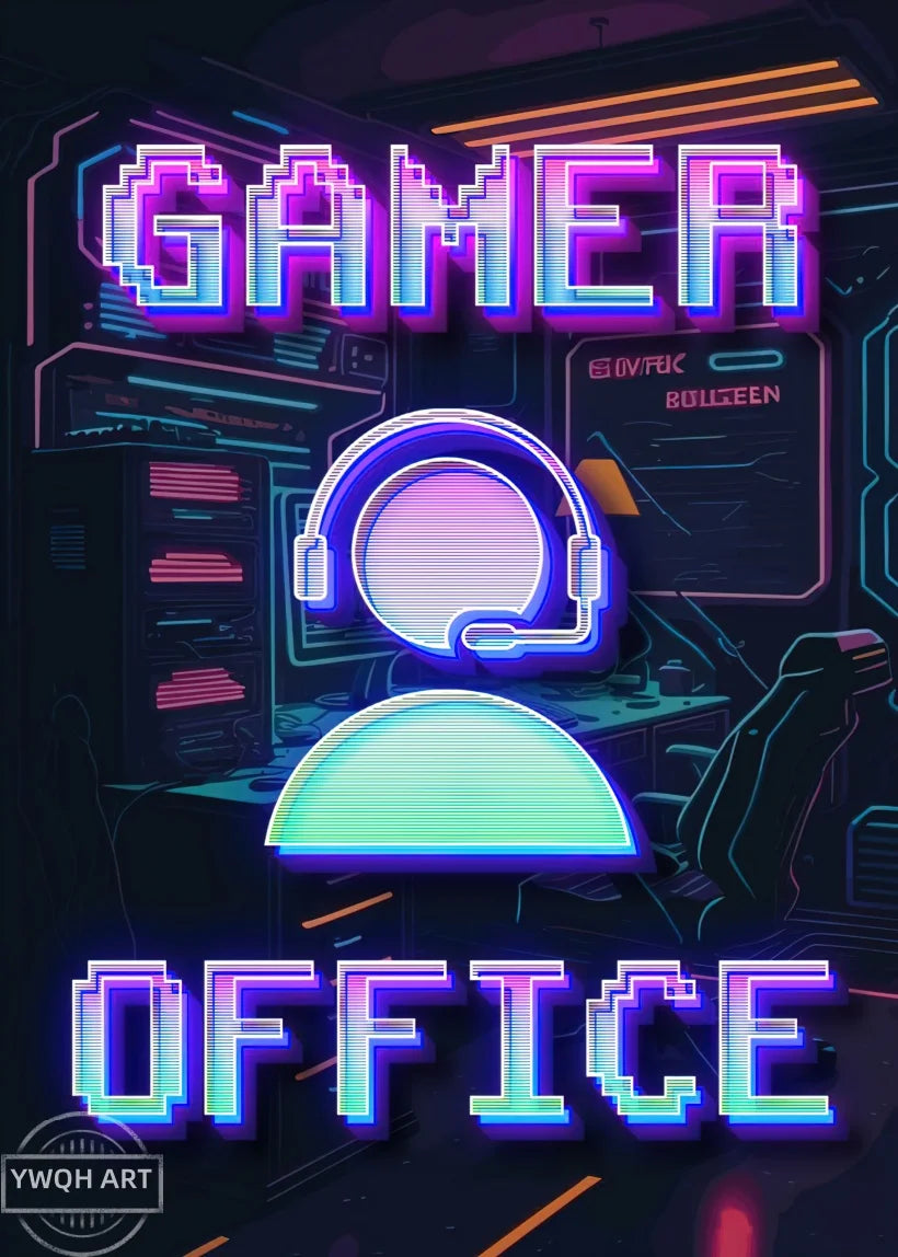 Neon Eat Sleep Game Repeat Word Poster Gamer Logic Canvas Painting Wall Art Home Decor Gaming Zone Picture Boys Gamer Room Gift