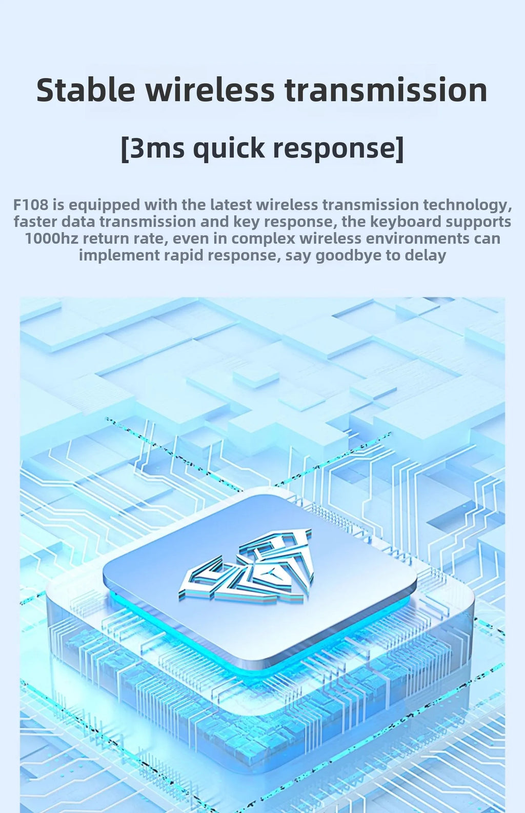 AULA F108/PRO Gaming Keyboard Mechanical RGB Hot Swappable Wireless 2.4G Polling Rate 100% Layout Hifi Switch Custom Accessories