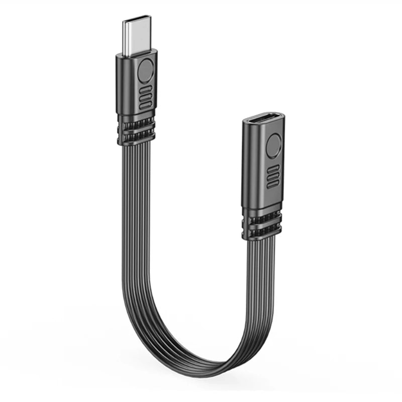 90 Degree USB C Extension Cable Male to Female Type C to Type C 480Mbps 45W Fast Charging Extender Data Cord for Samsung Xiaomi