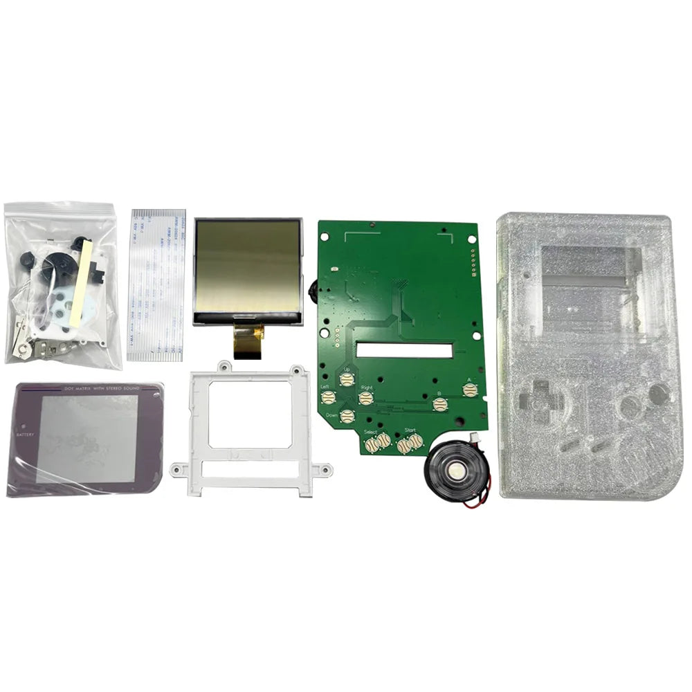 Original Size Grayscale IPS LCD Screen Kits for Nintend GameBoy GB DMG Dot-by-dot Display Highlight Brightness LCD Screen Kits