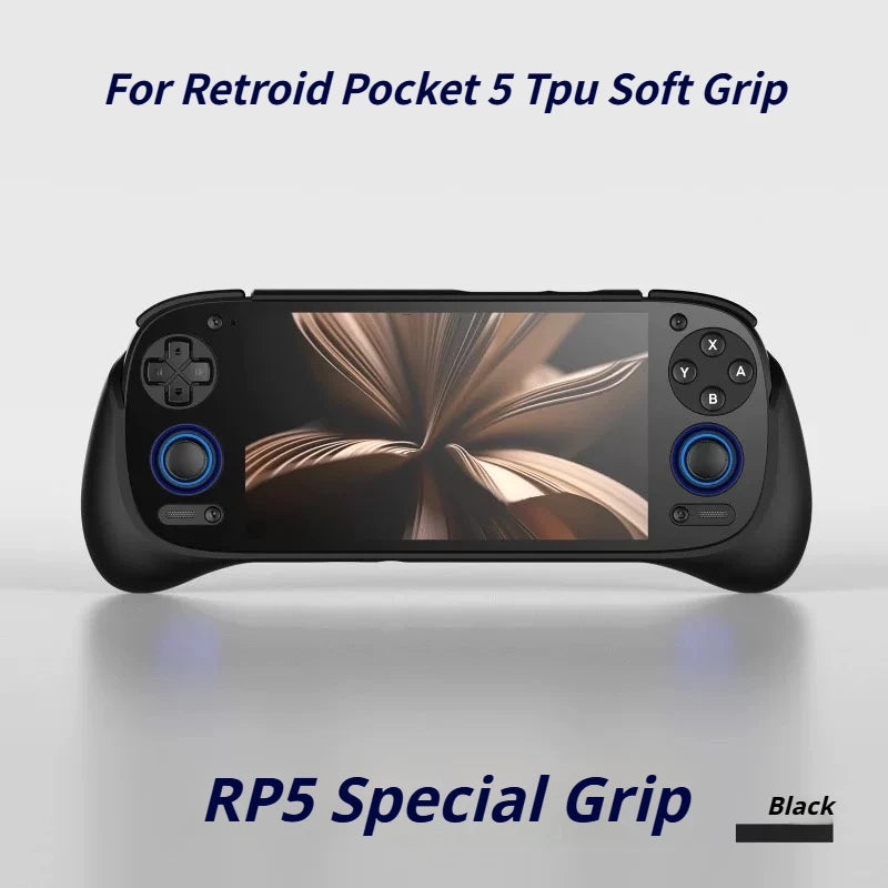 For Retroid Pocket 5 TPU Soft Grip Drop-proof Wear-resistant Game Console Grip Protective Case for RP5 Ergonomic Design Grip