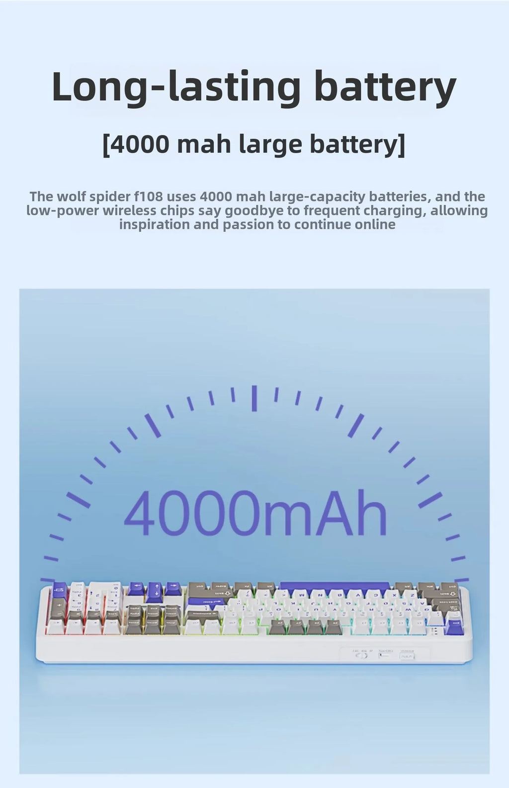 AULA F108/PRO Gaming Keyboard Mechanical RGB Hot Swappable Wireless 2.4G Polling Rate 100% Layout Hifi Switch Custom Accessories