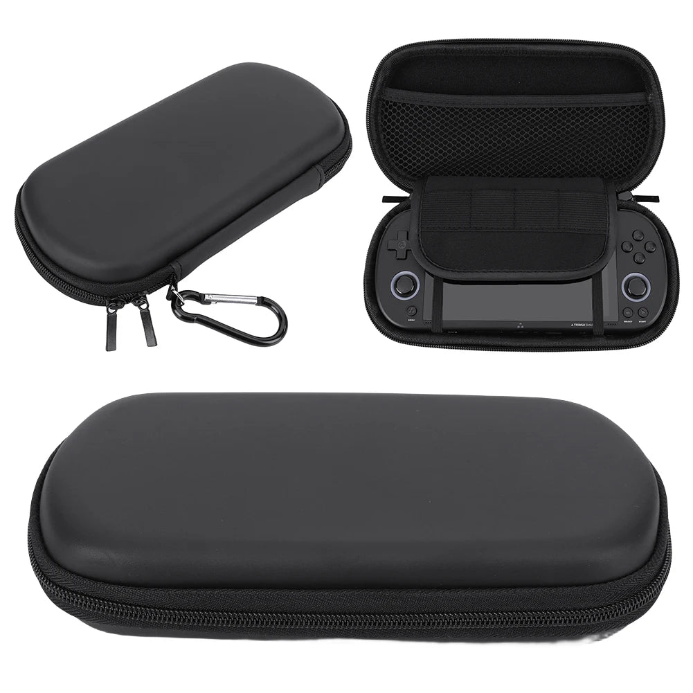 Hard EVA Carrying Case with Tempered Glass Film Handheld Game Console Case Waterproof for Trimui Smart Pro Handheld Game Console