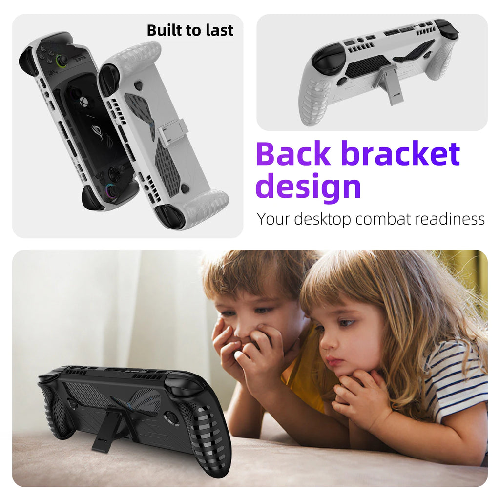 TPU Case for ROG Xbox Ally / Ally X Protective Cover Skin with Kickstand Shockproof Anti-Slip Gaming Console Shell Accessories