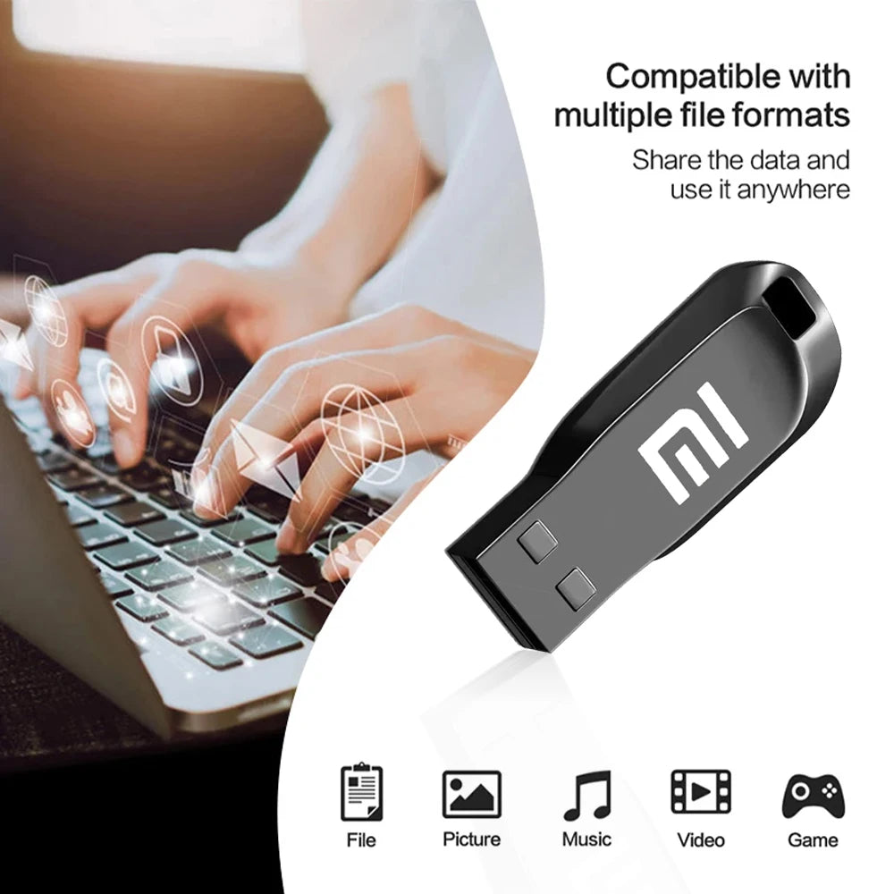 Xiaomi Original Pendrive USB 3.0 Flash Drive 2TB 1TB Metal USB Disk Pen Drive High Speed Transfer Storage USB Memory Stick 512GB
