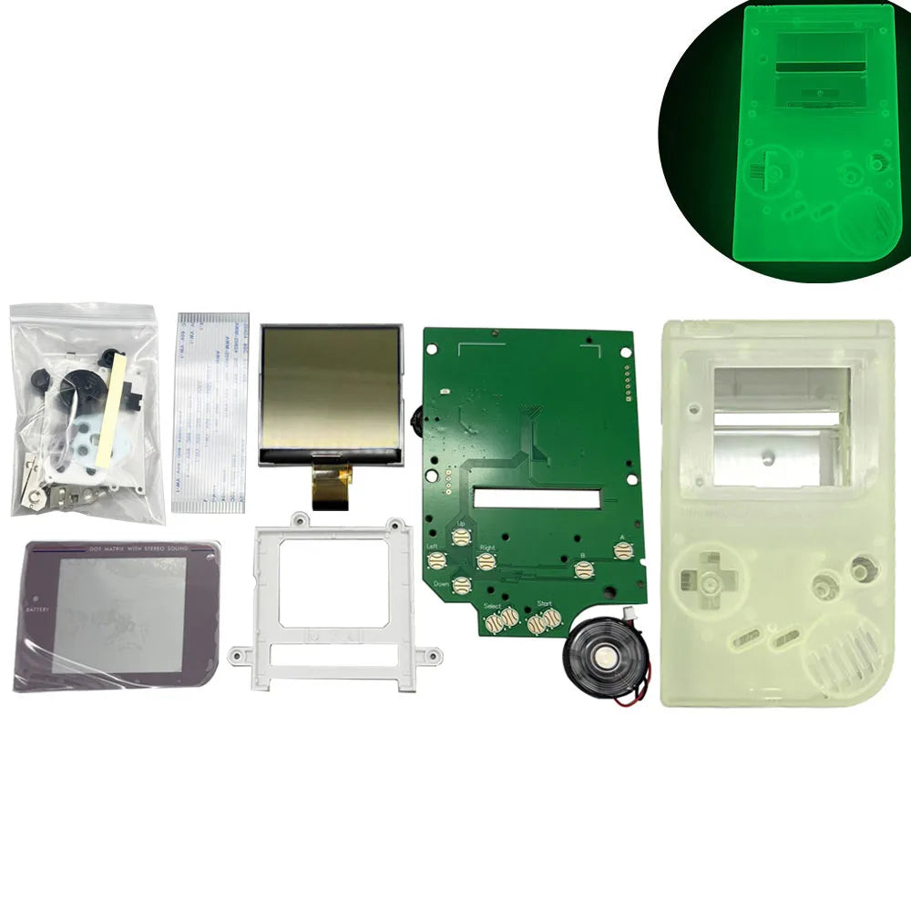 Original Size Grayscale IPS LCD Screen Kits for Nintend GameBoy GB DMG Dot-by-dot Display Highlight Brightness LCD Screen Kits