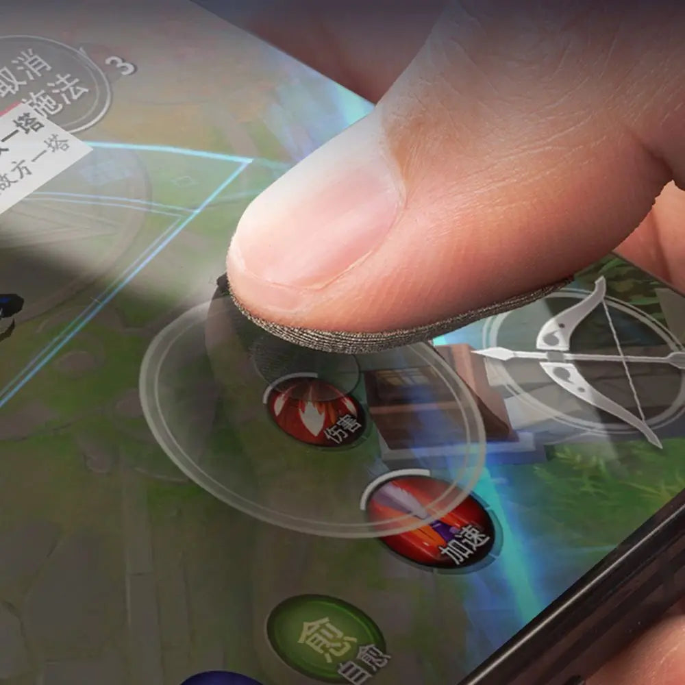 10PCS Anti Sweat Non Slip Finger Sleeve Mobile Game Sticker Smart Touch Screen Gaming Gloves Breathable Finger Cots Accessories