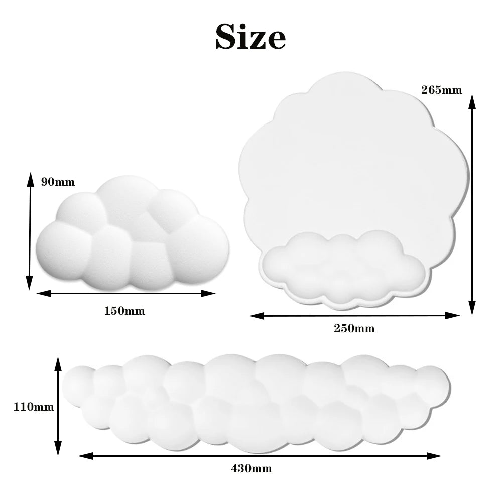 Cloud Wrist Rest Keyboard Memory Foam Mouse Mat Anti-slip Keyboard Handle Support MousePad Set Ergonomic Cloud Wrist Brace
