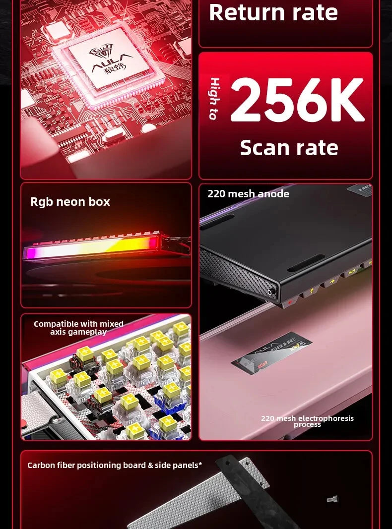 New AULA HERO 68HE/ULTRA INSTOCK Magnetic Switch Gaming Keyboard&Mouse E-sport Custom Mechanical Wired Keyboard Accessories