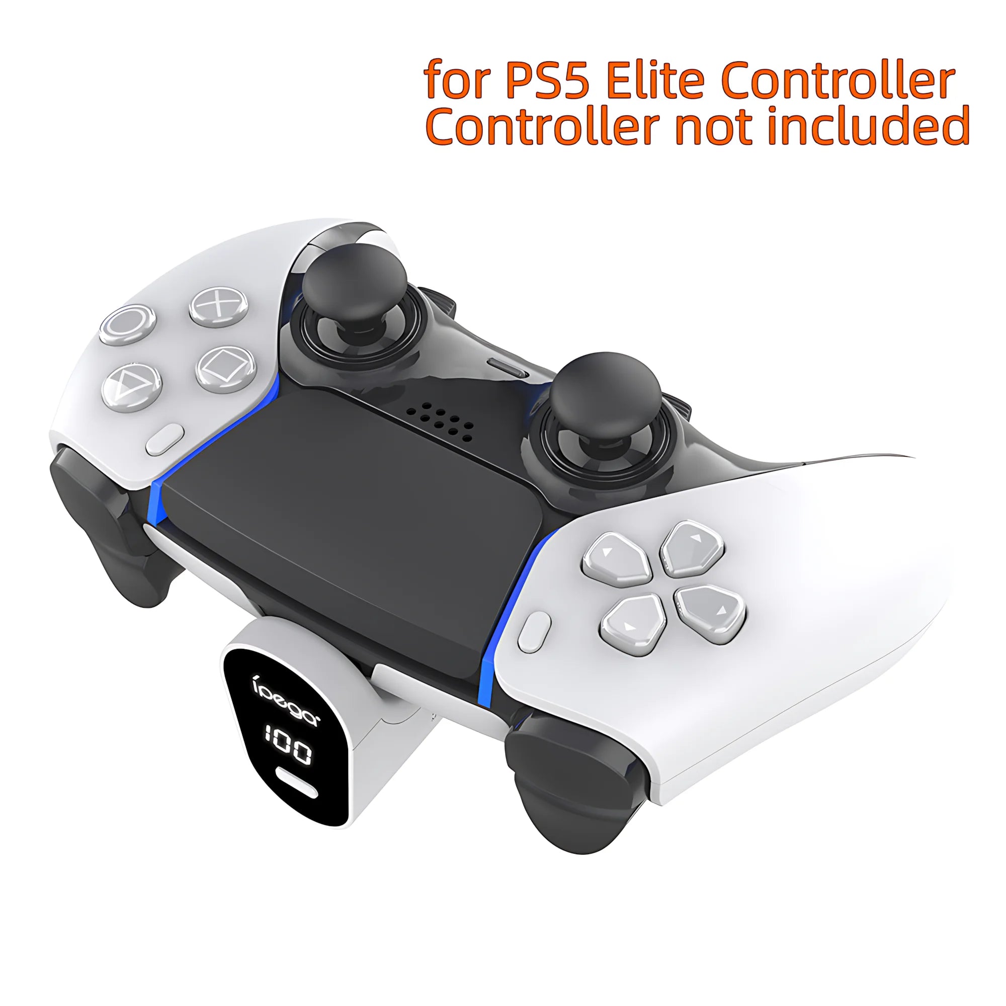 For PS5 Controller 2000mAh USB Type C Battery LED Display Play and Charge Kit for PS5 Elite Controller Gaming Accessories