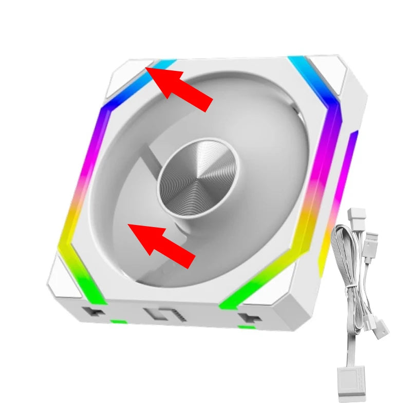 JUMPEAK CS120 ARGB Cooling Fan 360mm 240mm Modular Stackable Splicing PWM Silent 120mm RGB Fans For Gaming PC Case Water Cooler