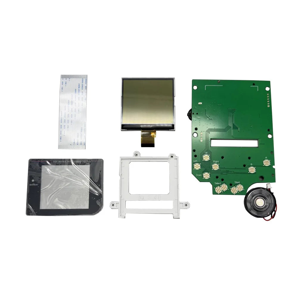 Original Size Grayscale IPS LCD Screen Kits for Nintend GameBoy GB DMG Dot-by-dot Display Highlight Brightness LCD Screen Kits