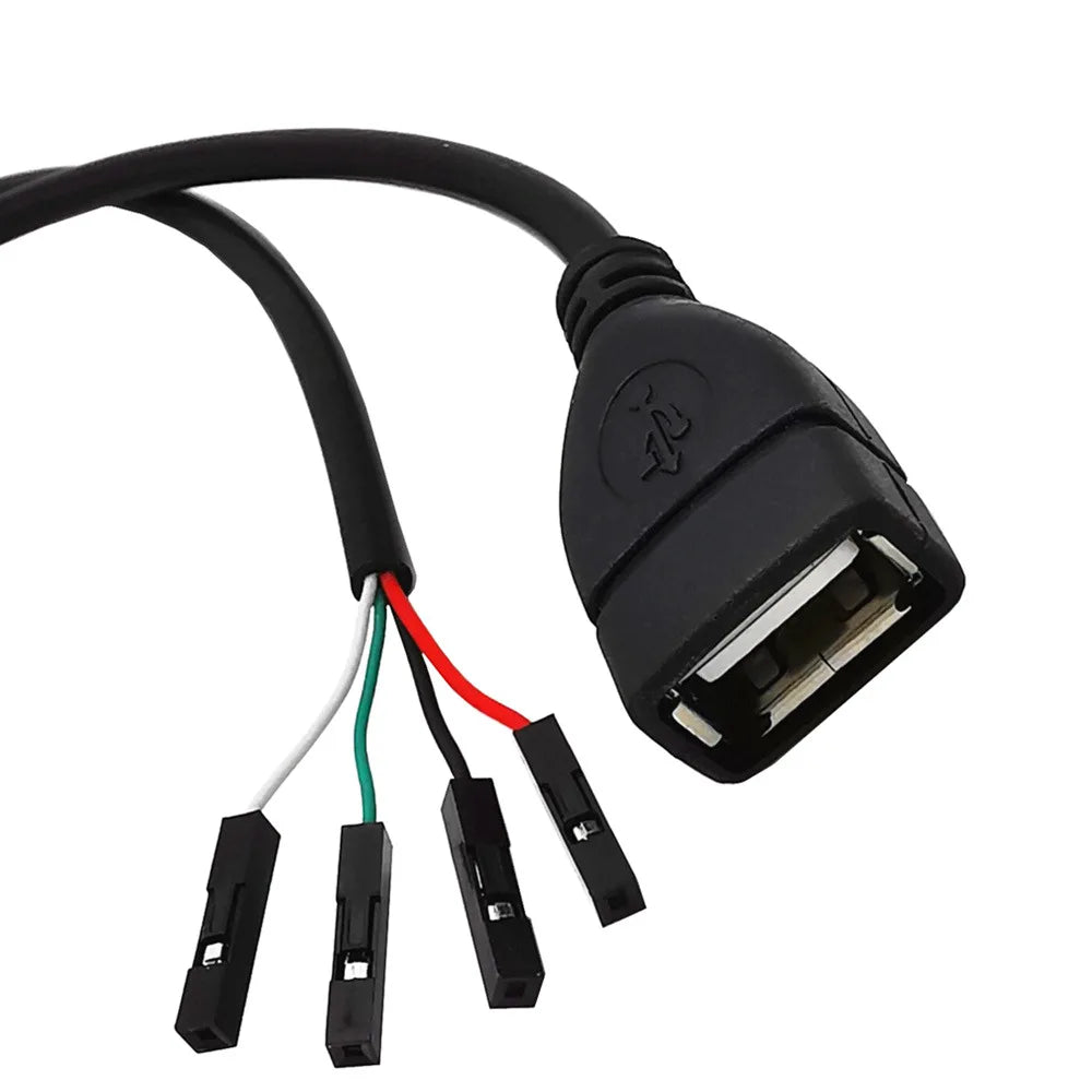 4*1Pin  Motherboard Female Header to USB 2.0 Male /Female Dupont Extender Cable 0.3m；