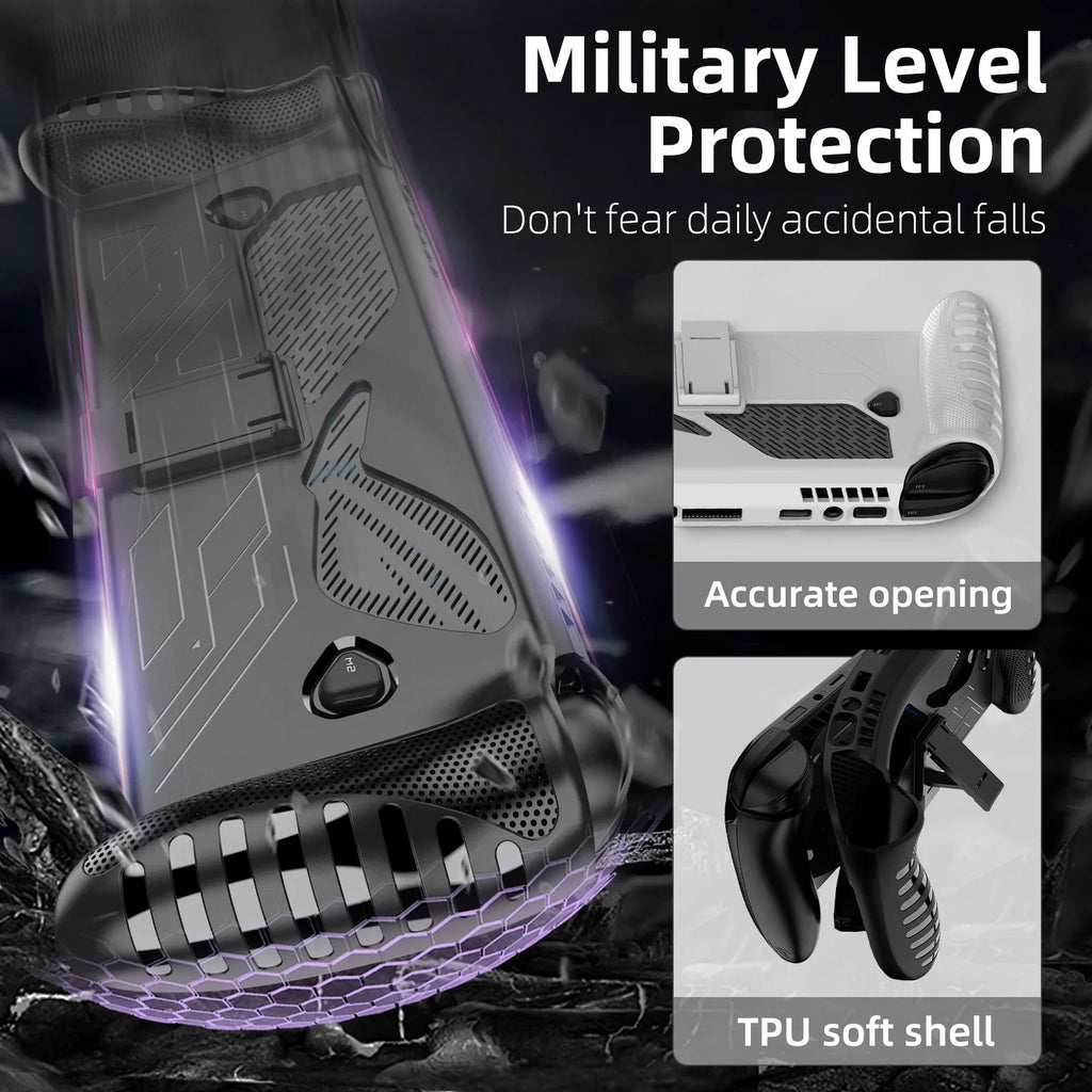 TPU Case for ROG Xbox Ally / Ally X Protective Cover Skin with Kickstand Shockproof Anti-Slip Gaming Console Shell Accessories