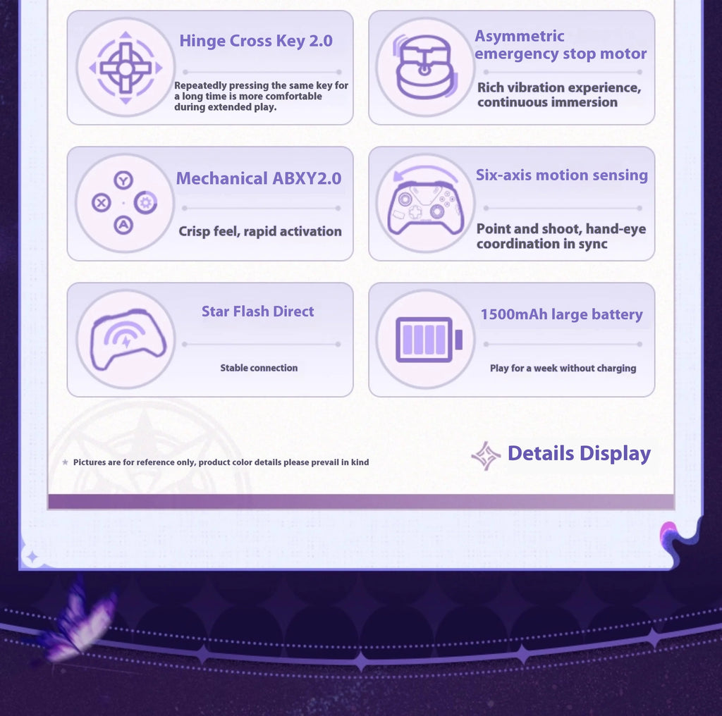 NEW miHoYo INSTOCK Honkai Star Rail Castorice APEX 5 Elite Gamepads Wireless Gamepad Force Feedback Bluetooth Game Controller