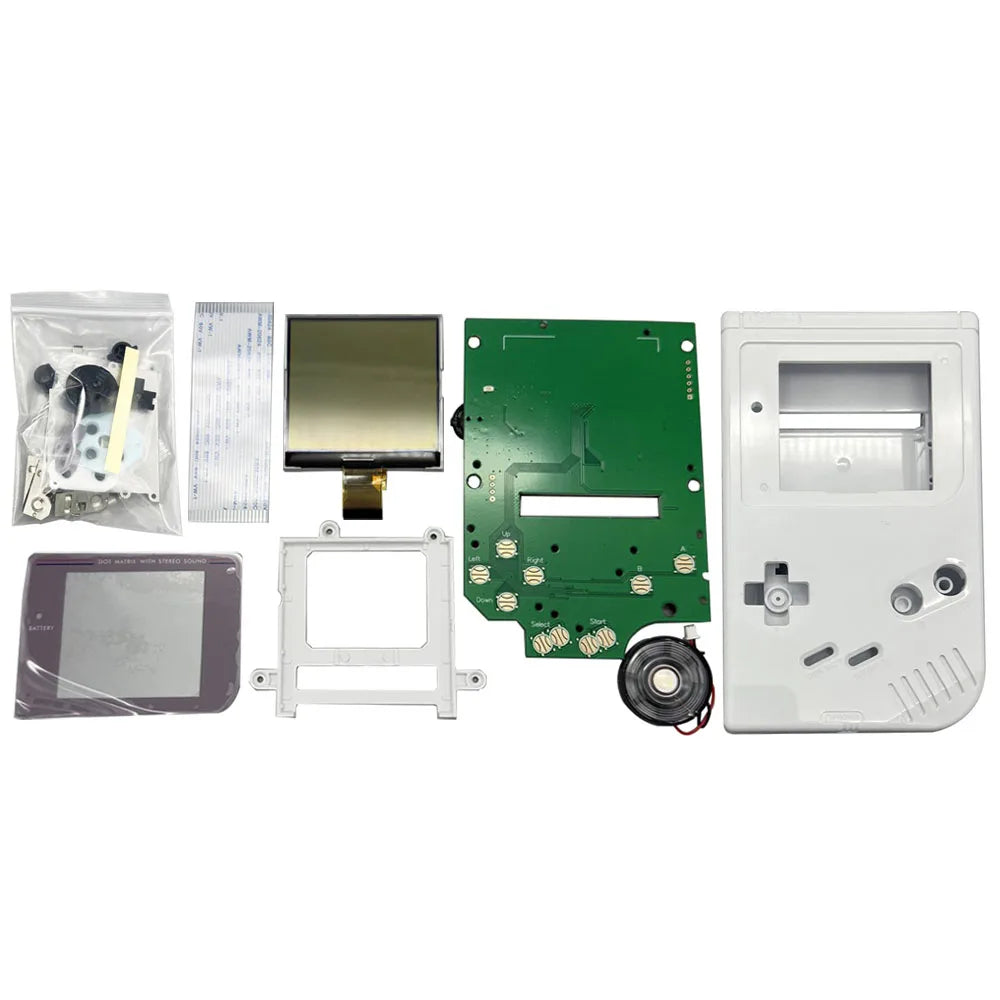 2.5" Grayscale IPS LCD ScreenKits for GameBoy GB DMG Original Size Pixel-Perfect High-Brightness LCD, No Shell Cutting Required