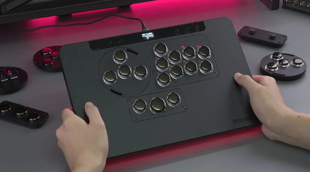 Haute42-COSMOX X Series Leverless Controller Replaceable Module Joystick Keyboard Arcade For PC/ Ps4 / Ps5 Switch Steam Hitbox