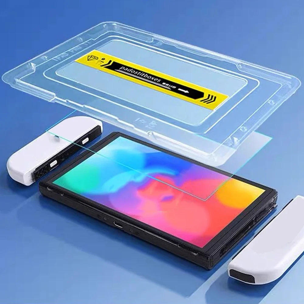 Tempered Glass Screen Protector for Switch/Switch OLED/Switch 2 Anti-scratch Tempered Film with Easy Install Kit for Switch2 NS2