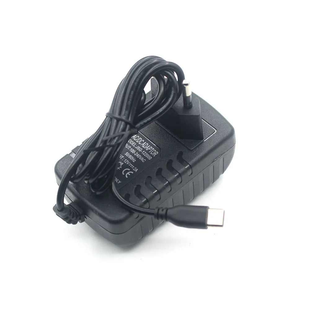 5V 6V 8V 9V 10V 12V 15V 18V 19V 24V 2A 3A Switch Charger Type-C DC Power Charging Adapter Wall Charger EU/US/UK/AU Plug