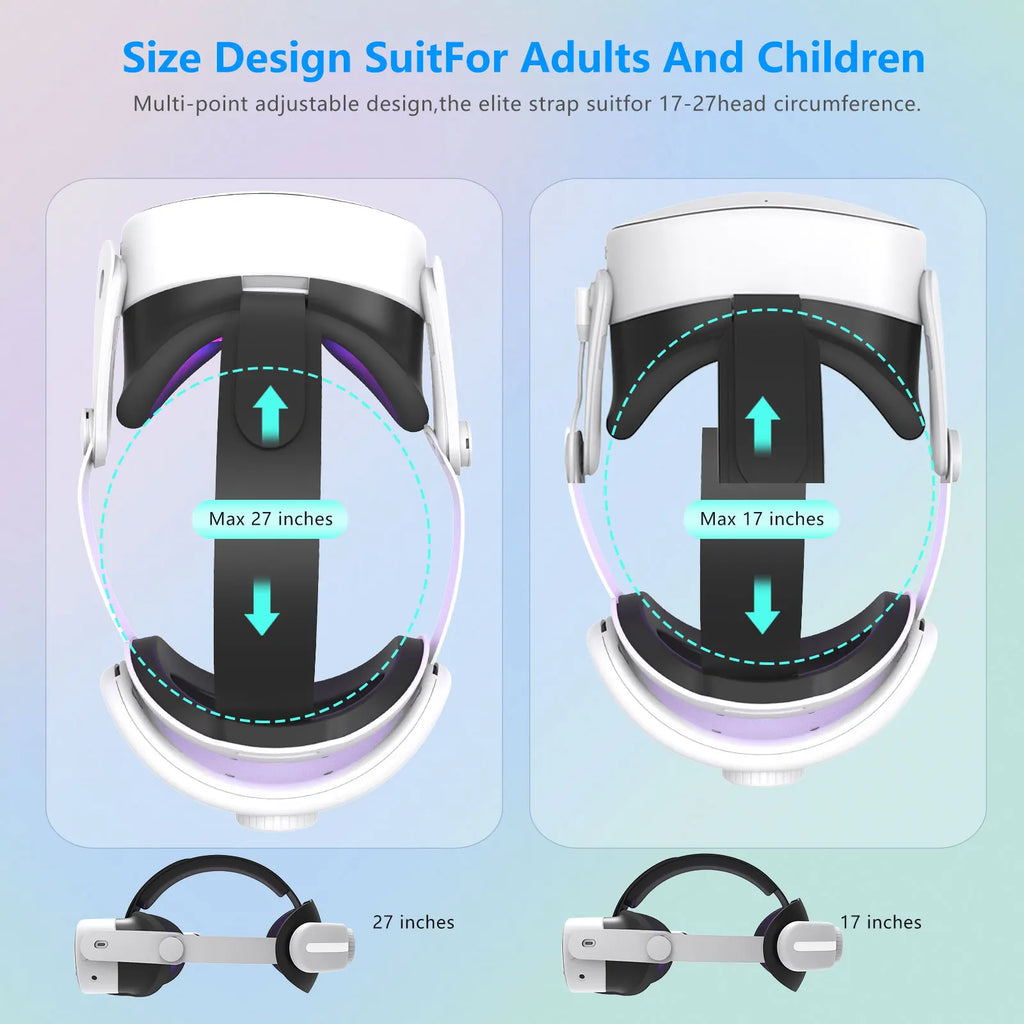 For Oculus Meta Quest 3/3s Head Strap Accessories Enhanced Comfort Support Reduce Strain for Extended Gaming Sessions