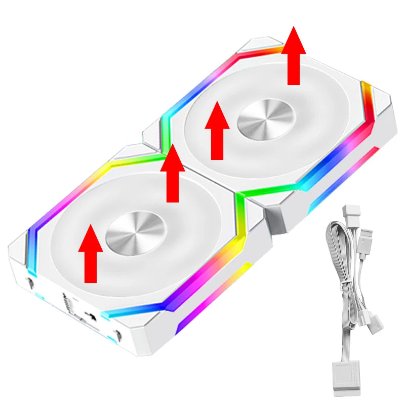JUMPEAK CS120 ARGB Cooling Fan 360mm 240mm Modular Stackable Splicing PWM Silent 120mm RGB Fans For Gaming PC Case Water Cooler
