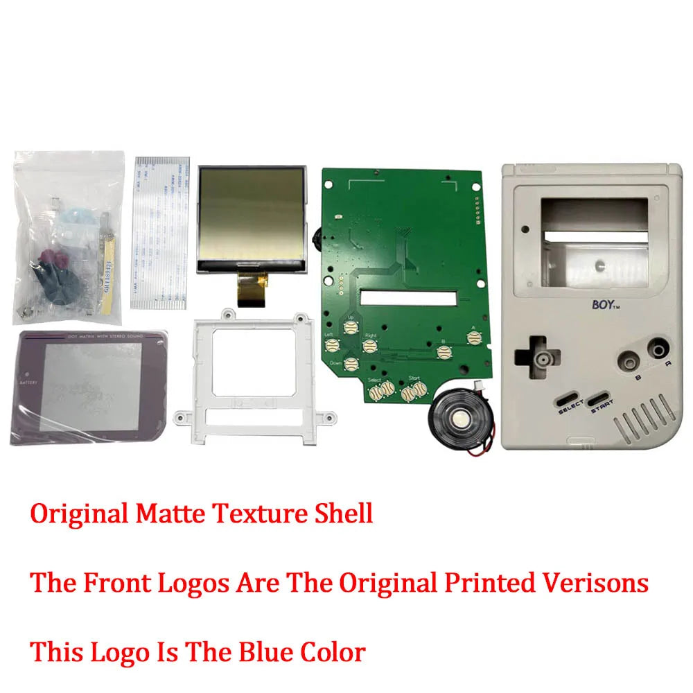 Original Size Grayscale IPS LCD Screen Kits for Nintend GameBoy GB DMG Dot-by-dot Display Highlight Brightness LCD Screen Kits