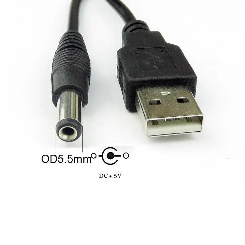 Charging Usb DC Usb Charge Cable USB to DC cable 5V 5521 5525 35135 1m black charging cable 5.5mm 2.5mm 2.1mm 3.5mm