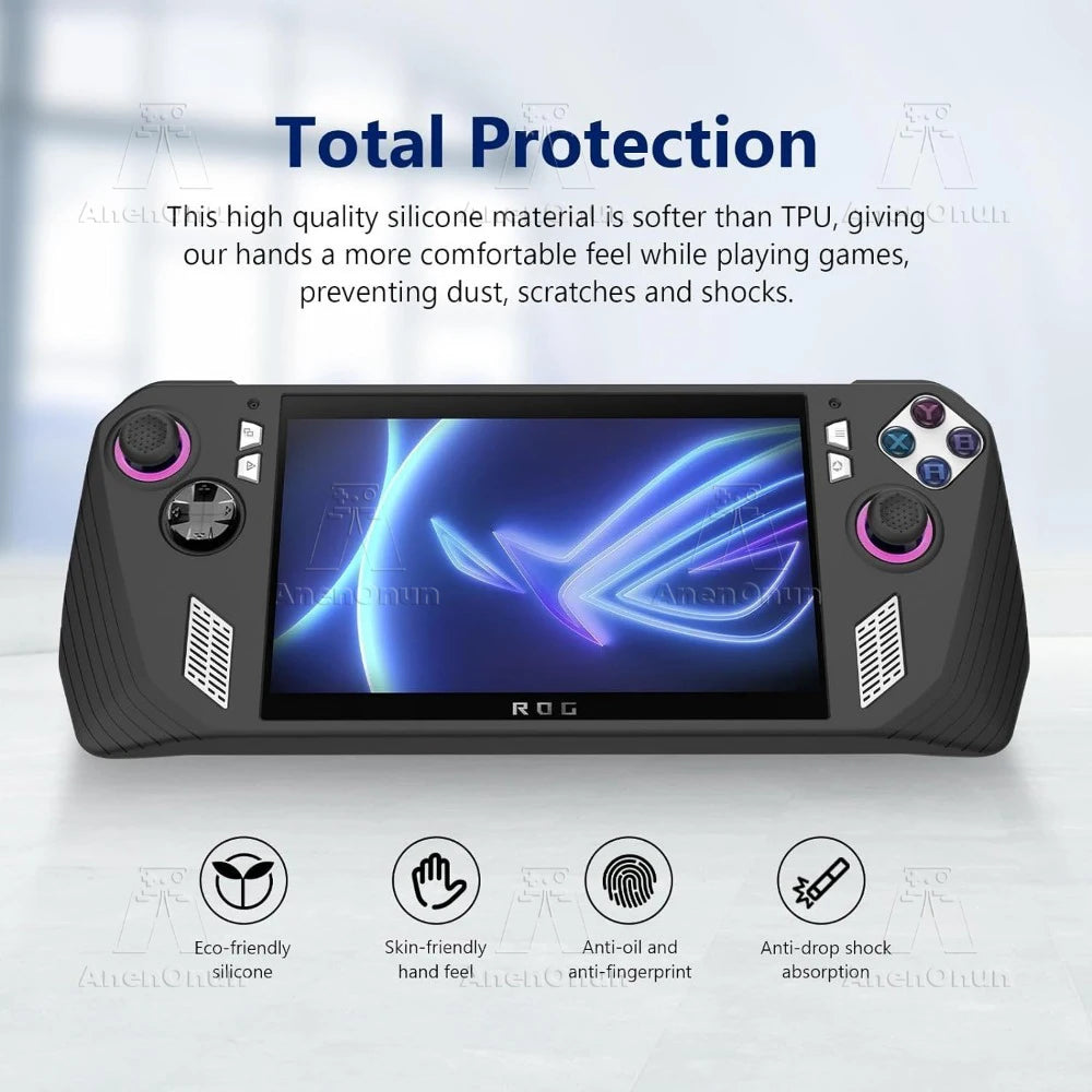 ROG Ally Full Fit Protective Case Anti-fall Anti-scratch Anti-slip Silicone Soft Shell Thumb Grip Cap Joystick Cover Accessories