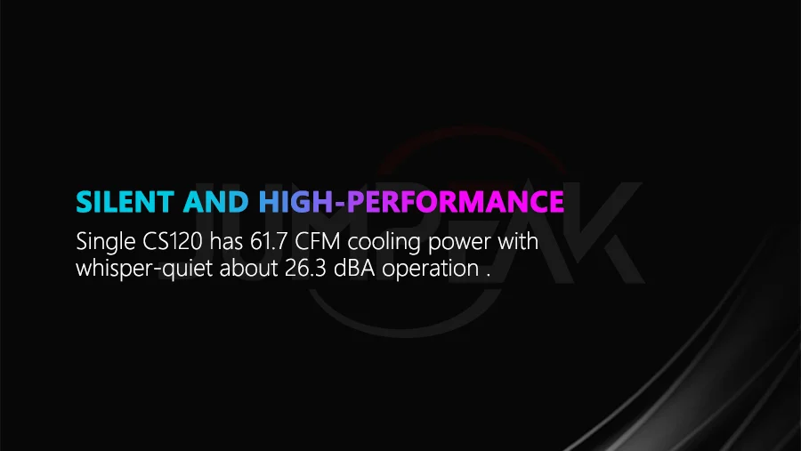 JUMPEAK CS120 ARGB Cooling Fan 360mm 240mm Modular Stackable Splicing PWM Silent 120mm RGB Fans For Gaming PC Case Water Cooler