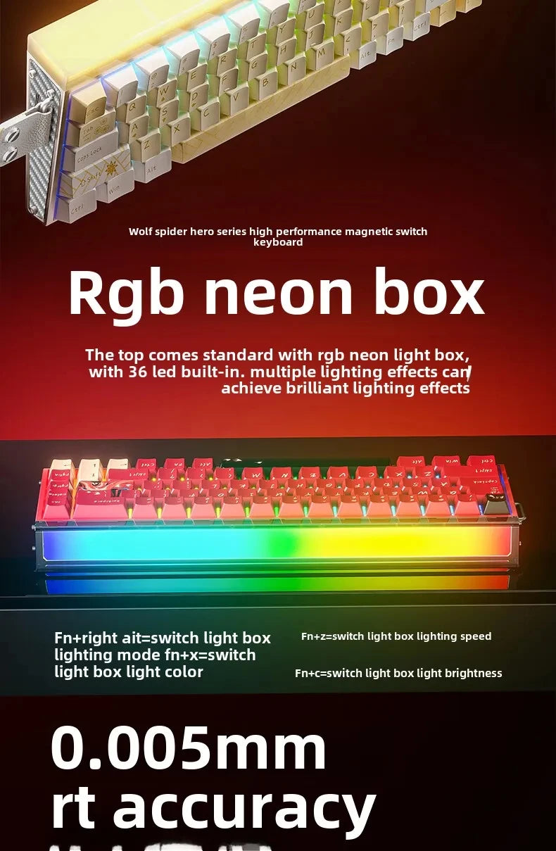 New AULA HERO 68HE/ULTRA INSTOCK Magnetic Switch Gaming Keyboard&Mouse E-sport Custom Mechanical Wired Keyboard Accessories