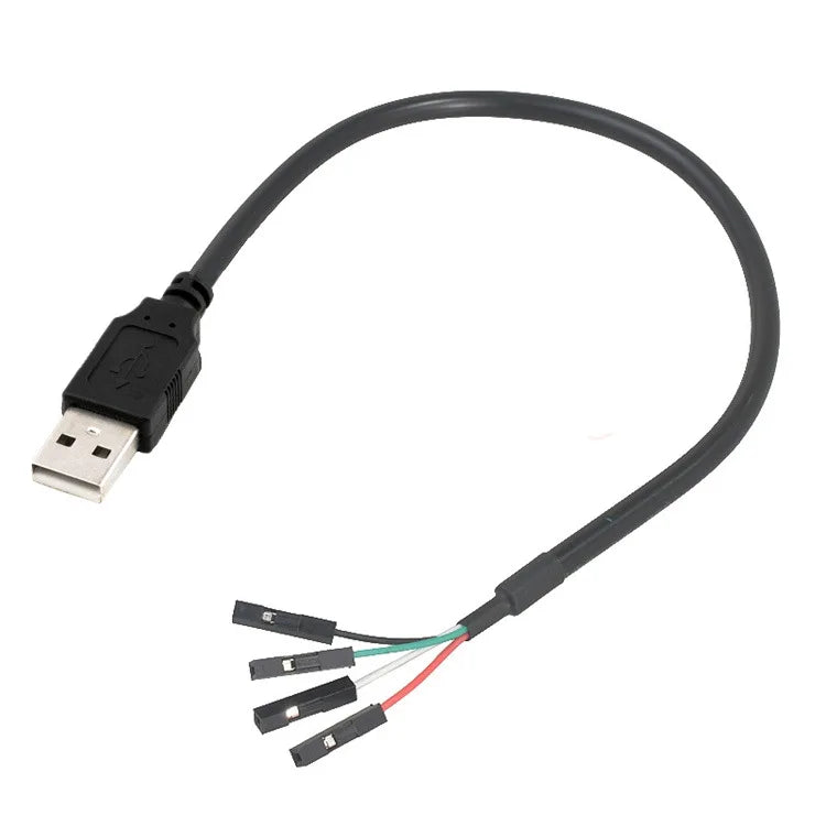 4*1Pin  Motherboard Female Header to USB 2.0 Male /Female Dupont Extender Cable 0.3m；