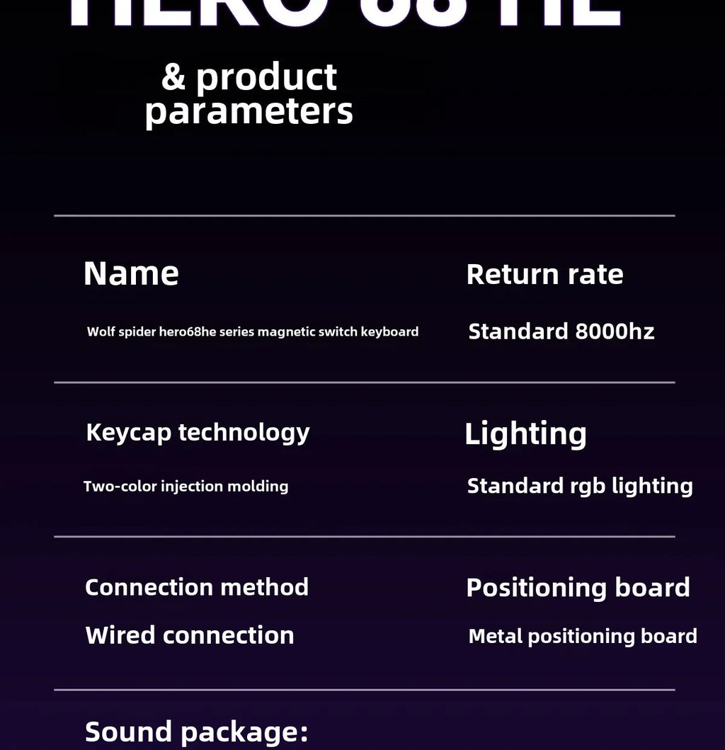 New AULA HERO 68HE/ULTRA INSTOCK Magnetic Switch Gaming Keyboard&Mouse E-sport Custom Mechanical Wired Keyboard Accessories