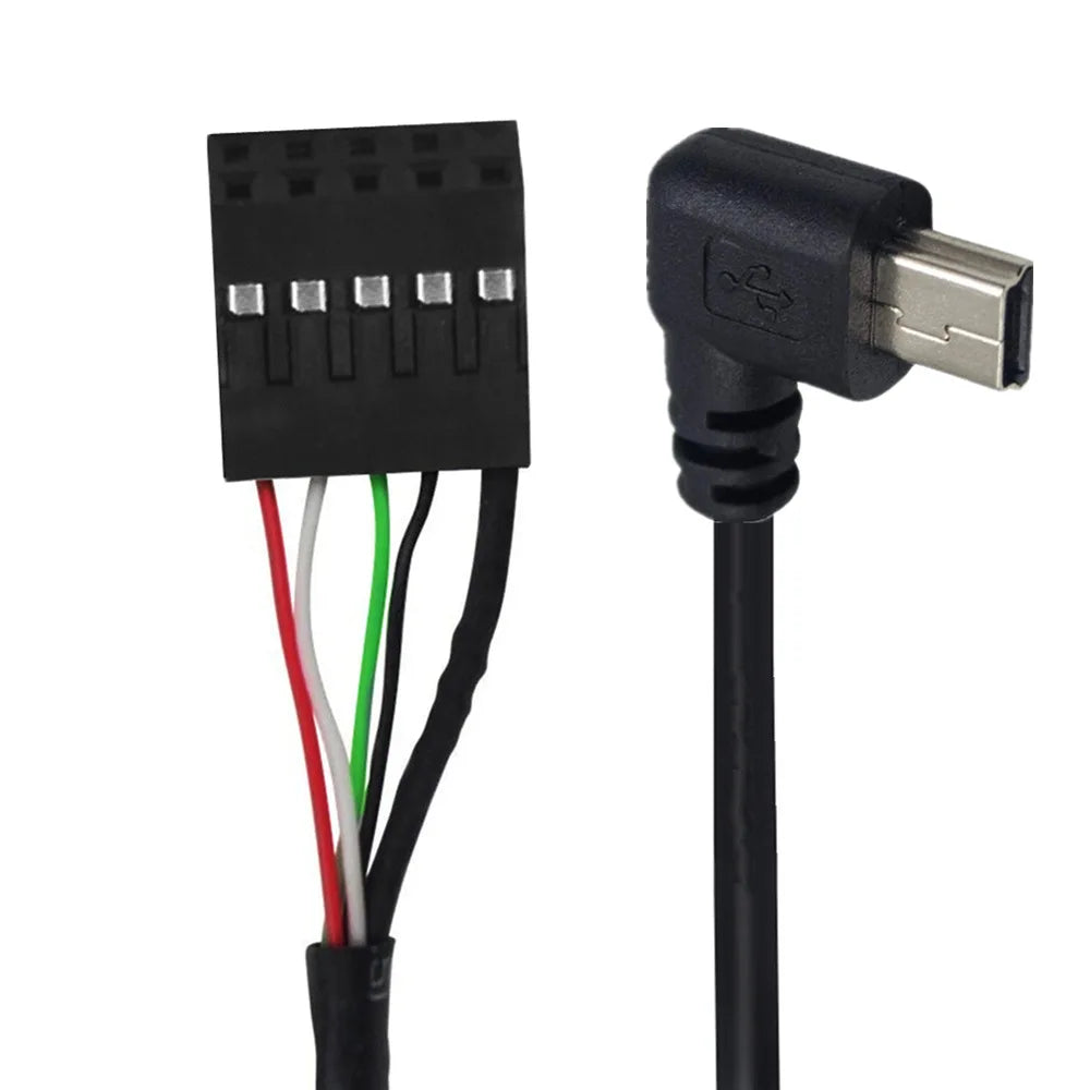 50CM USB 2.0 Micro 5Pin /Mini 5Pin Male to 9Pin Female 2.54 USB Header PCB Motherboard Cable Left/Right angle