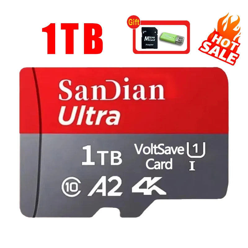 High Capcity Memory SD Card 512GB 256GB Micro TF Flash Card 1TB 2TB Rugged Memory Card Class10 Fast SD Cards For Phone PC Tablet