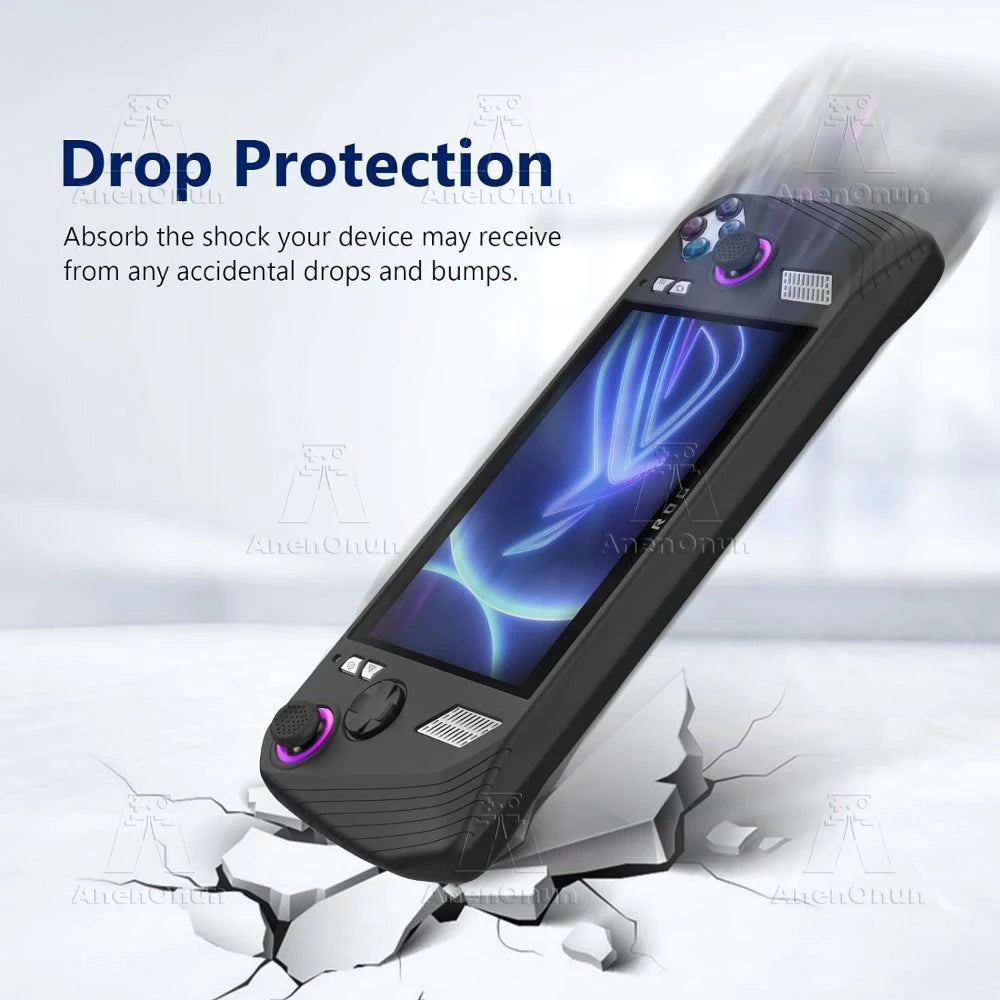 ROG Ally Full Fit Protective Case Anti-fall Anti-scratch Anti-slip Silicone Soft Shell Thumb Grip Cap Joystick Cover Accessories